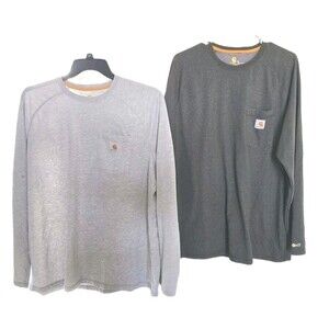Carhartt Force XL Relaxed Fit Men’s Lot of 2 T-Shirts Long Sleeve Gray
